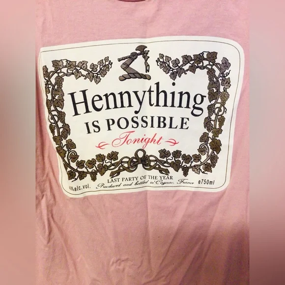 Fashion nova men Hennything is possible long sleeve tshirt size medium - Picture 3 of 6